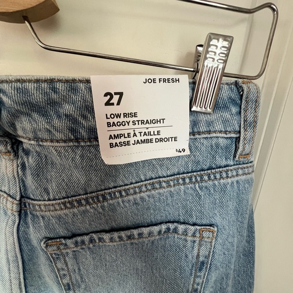 NWT low rise wide leg two toned jeans 👖 Sz 27 - Picture 3 of 5